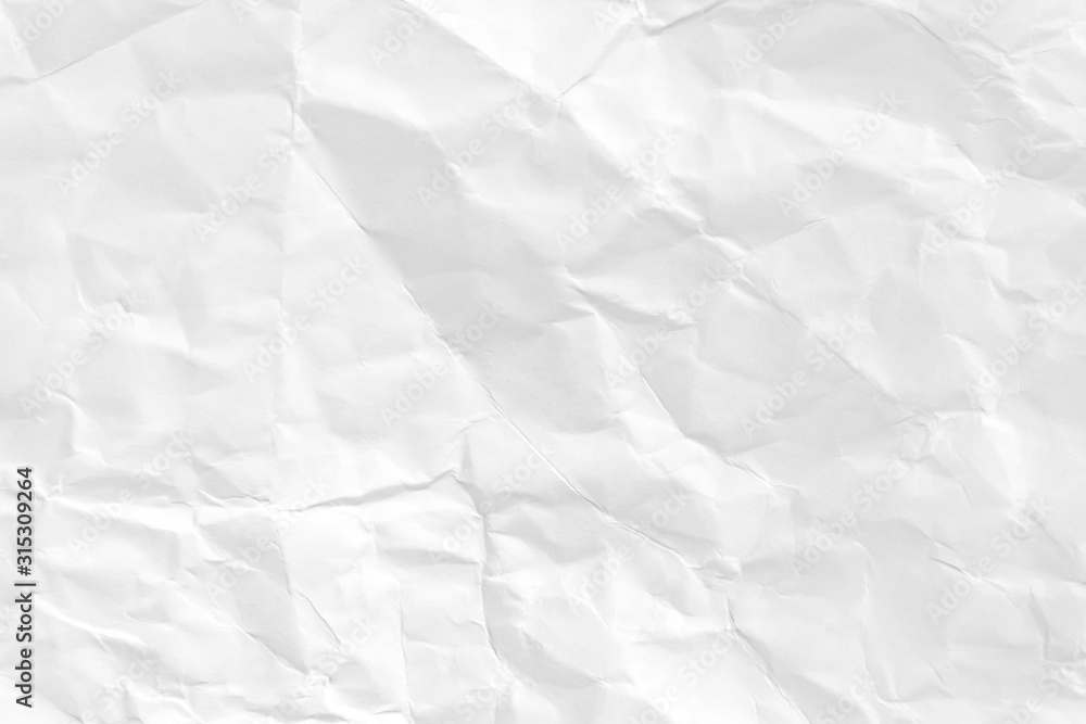 Fototapeta premium Paper texture Crumpled White.Top view.