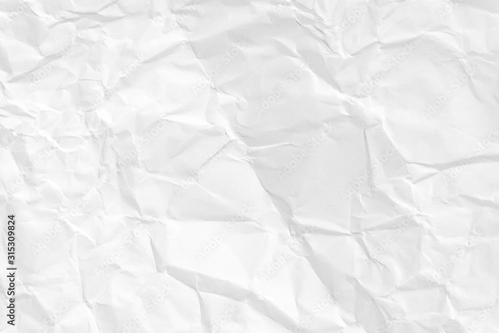 Paper texture Crumpled White.Top view.