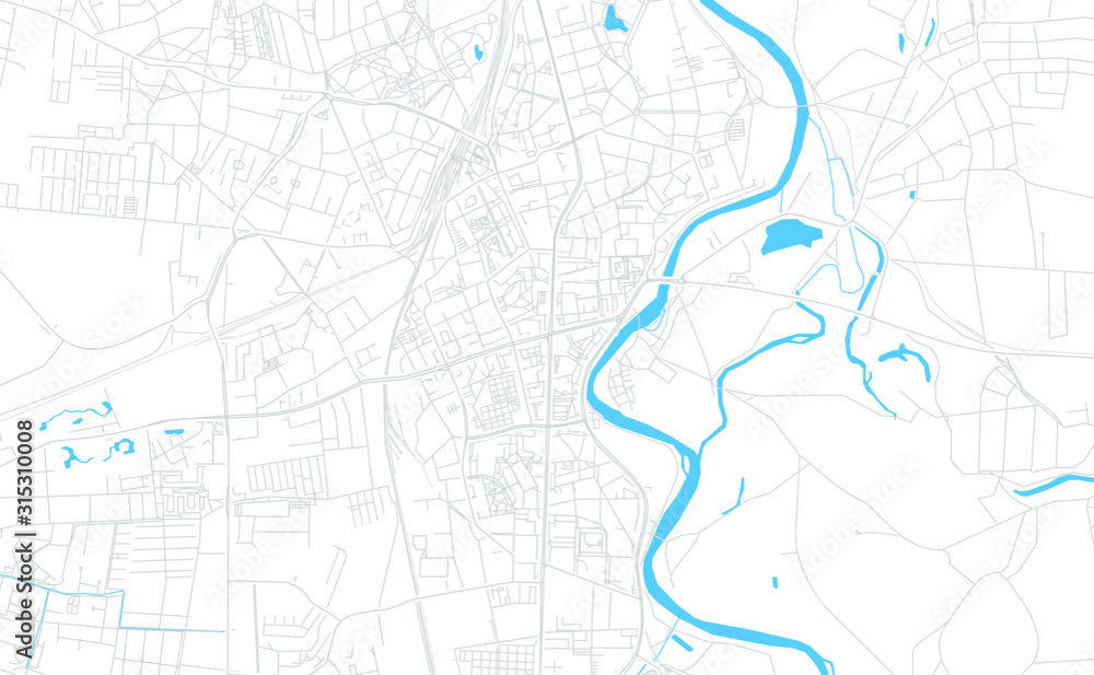 Dessau-Roslau, Germany bright vector map