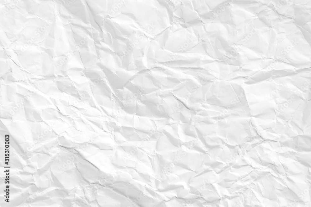 Paper texture Crumpled White.Top view.