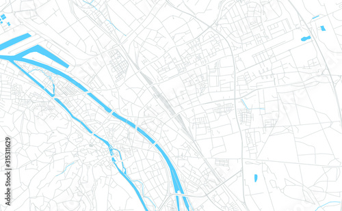 Bamberg, Germany bright vector map