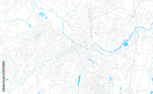 Bayreuth, Germany bright vector map