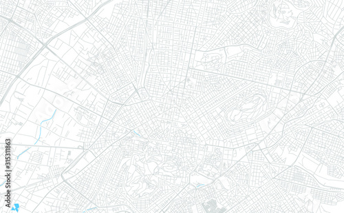 Athens, Greece bright vector map
