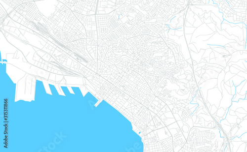 Thessaloniki, Greece bright vector map