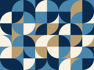 Fototapete Muster im skandinavischen Stil Mid-Century abstraktes Vektormuster-Design  © Normform