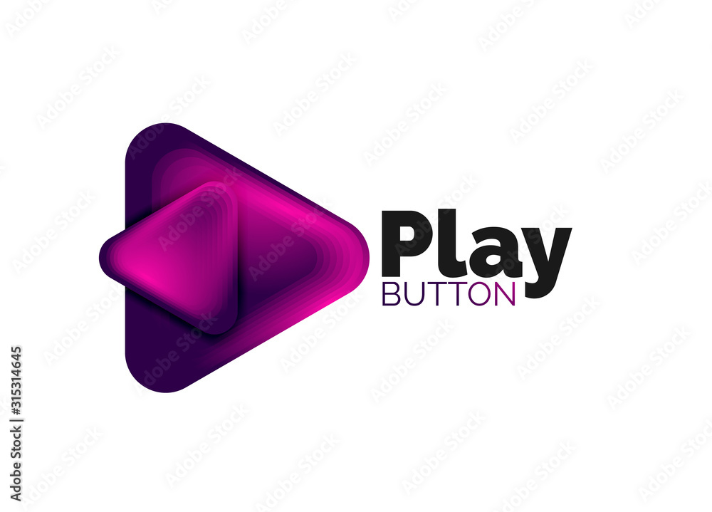 Play, arrow or download button icon, minimal design business logo template. 3d geometric bold in relief style with color blend steps effect. Vector Illustration For Wallpaper, Banner, Background, Card Play, arrow or download button icon, minimal design business logo template. 3d geometric bold in relief style with color blend steps effect. Vector Illustration For Wallpaper, Banner, Background, Card