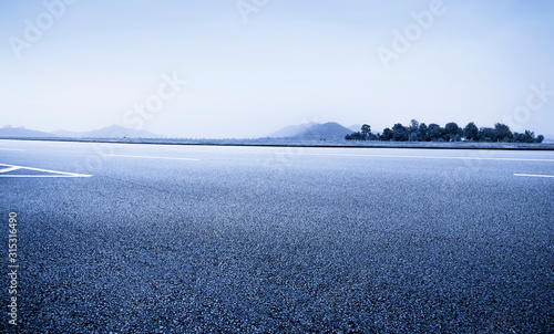 Road Pavement and Outdoor Natural Landscape..