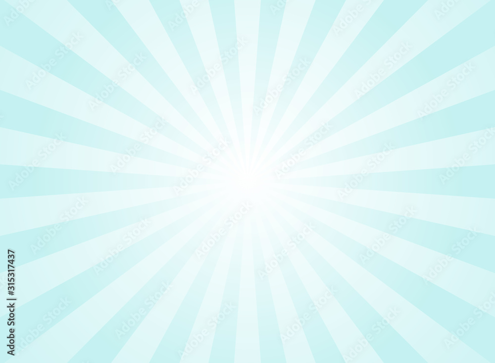 Sunlight background. Pale blue color burst background with white highlight. Sunlight background. Pale blue color burst background with white highlight.