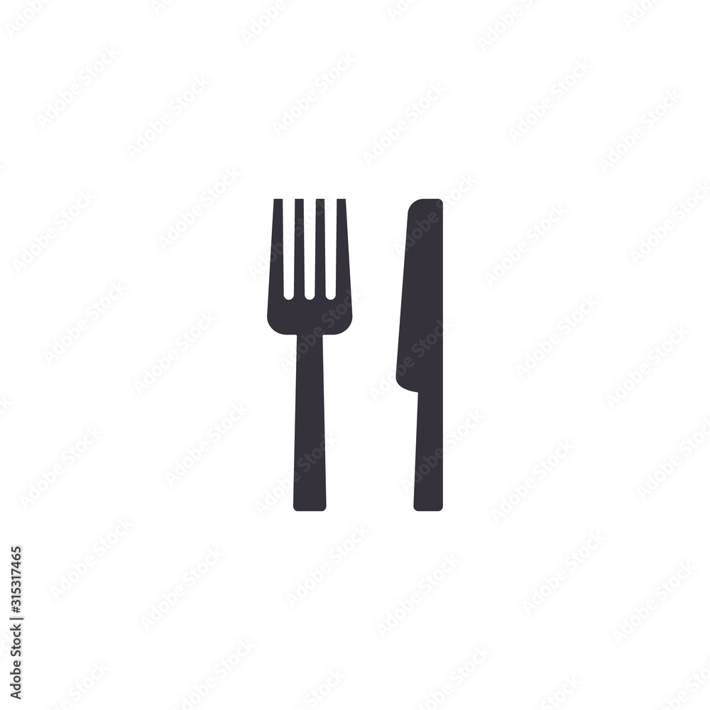 Fork Knife icon, Vector isolated simple flat style illustration Fork Knife icon, Vector isolated simple flat style illustration