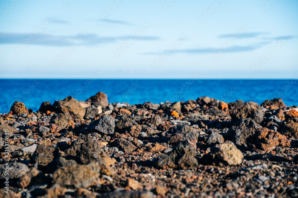 Sea and sky rock background