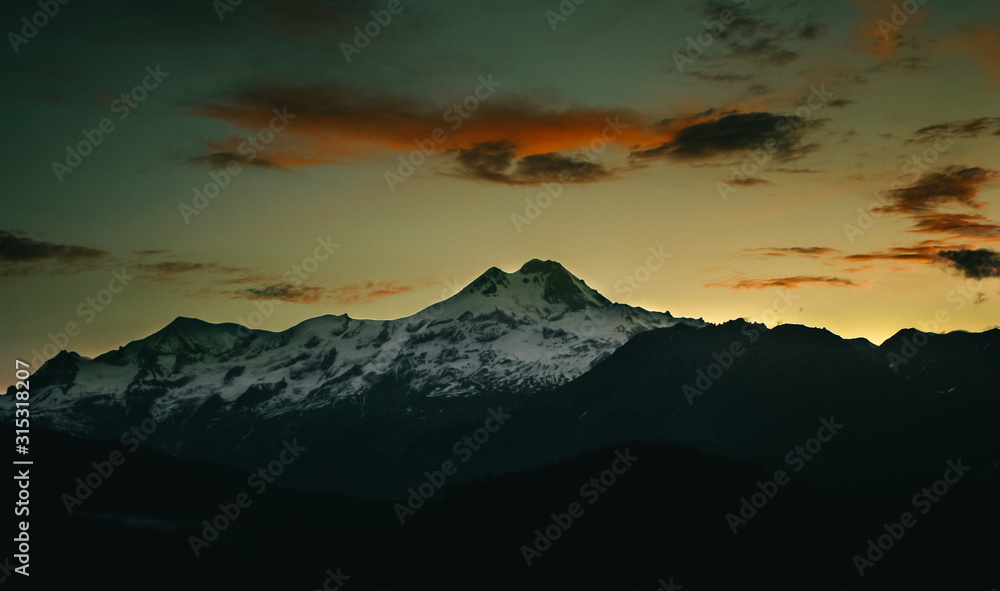 beautiful mount kazbeg in georgia	