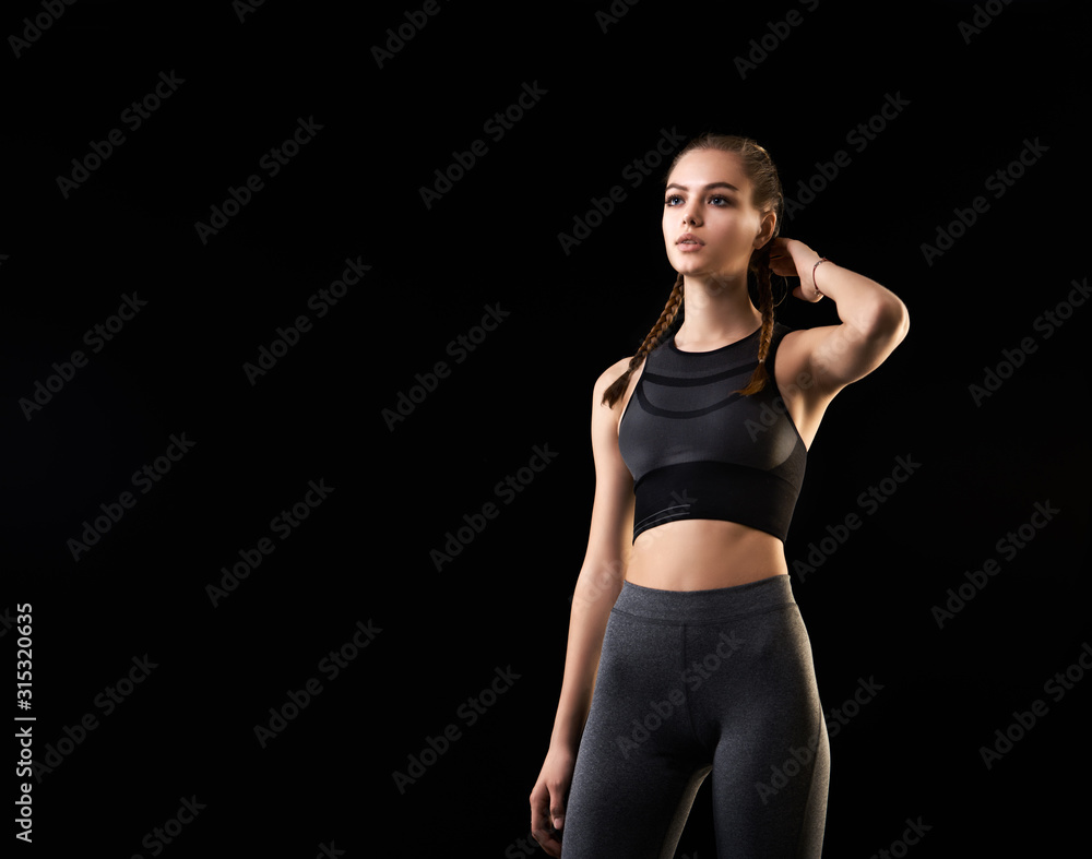 Woman in fashionable sportswear Woman in fashionable sportswear