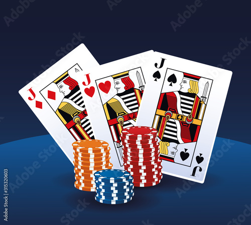 poker cards and chips stacked betting game gambling casino