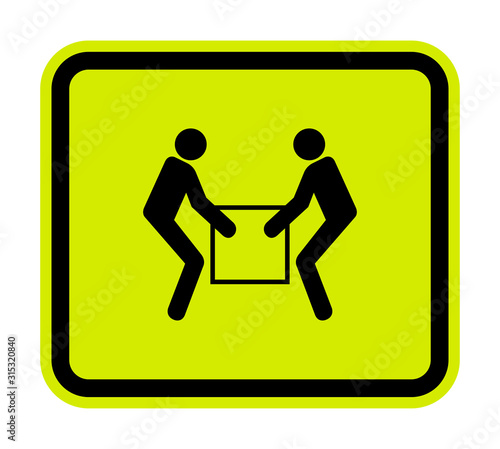 Use Two Person Lift Symbol Sign  Isolate On White Background,Vector Illustration EPS.10