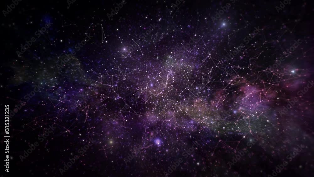  Nebula space animate background concept.Universe presentation concept.