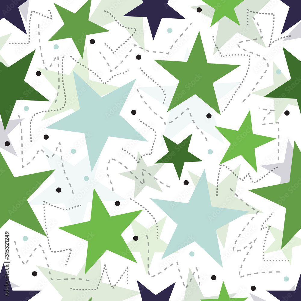 seamless confetti colorful star pattern background