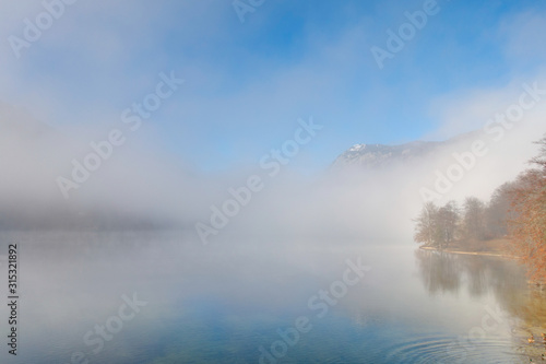 Bohinj Lake in Fog, Slovenia © mehdi33300