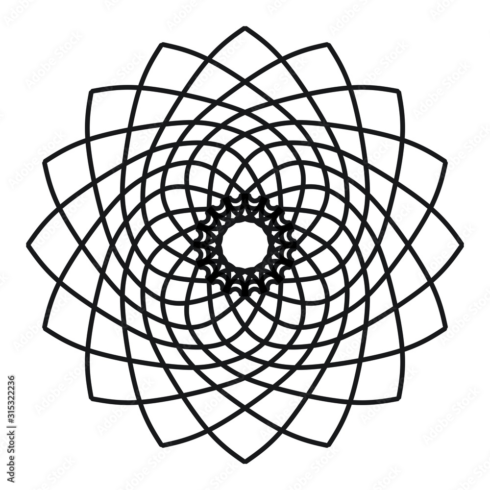 Obraz premium Abstract mandala on white background