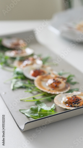 delicious food . table composition