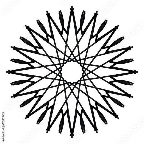 Abstract mandala on white background