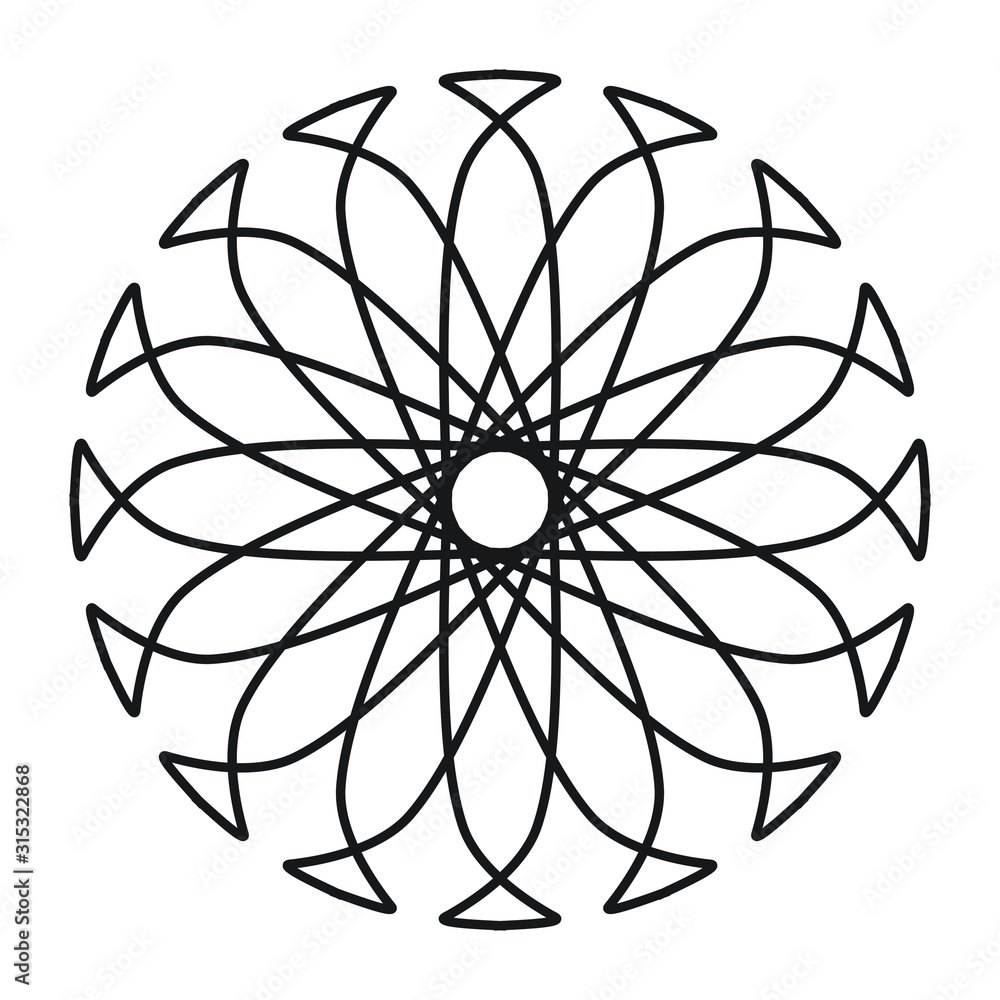 Abstract mandala on white background Abstract mandala on white background