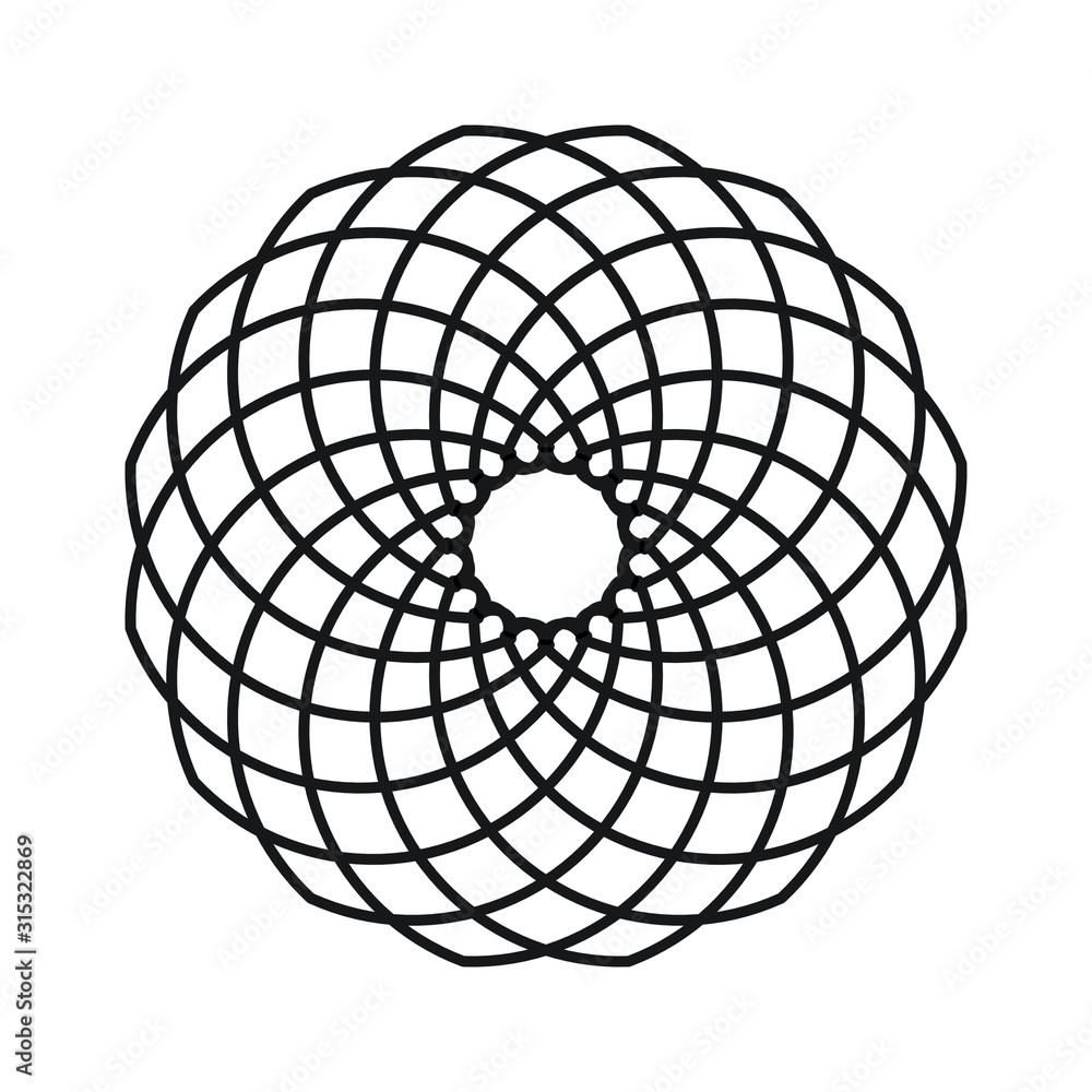 Abstract mandala on white background Abstract mandala on white background