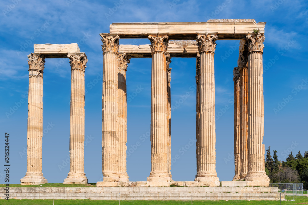 The Temple of Olympian Zeus , Athens, Greece