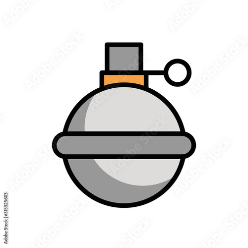 grenade military force isolated icon