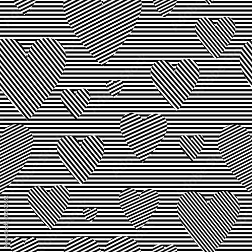 Black and white simple stri...