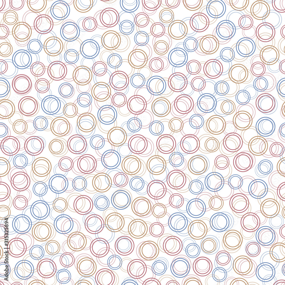seamless colorful bubble pattern on white background