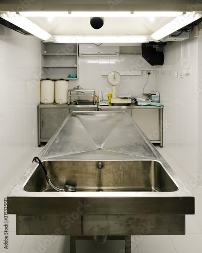 Autopsy Table in a Mortuary photo