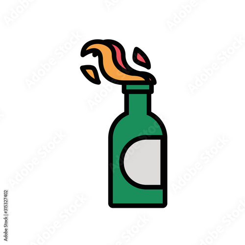 molotov bomb military force isolated icon