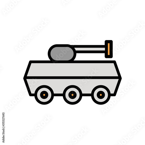 tank military force isolated icon