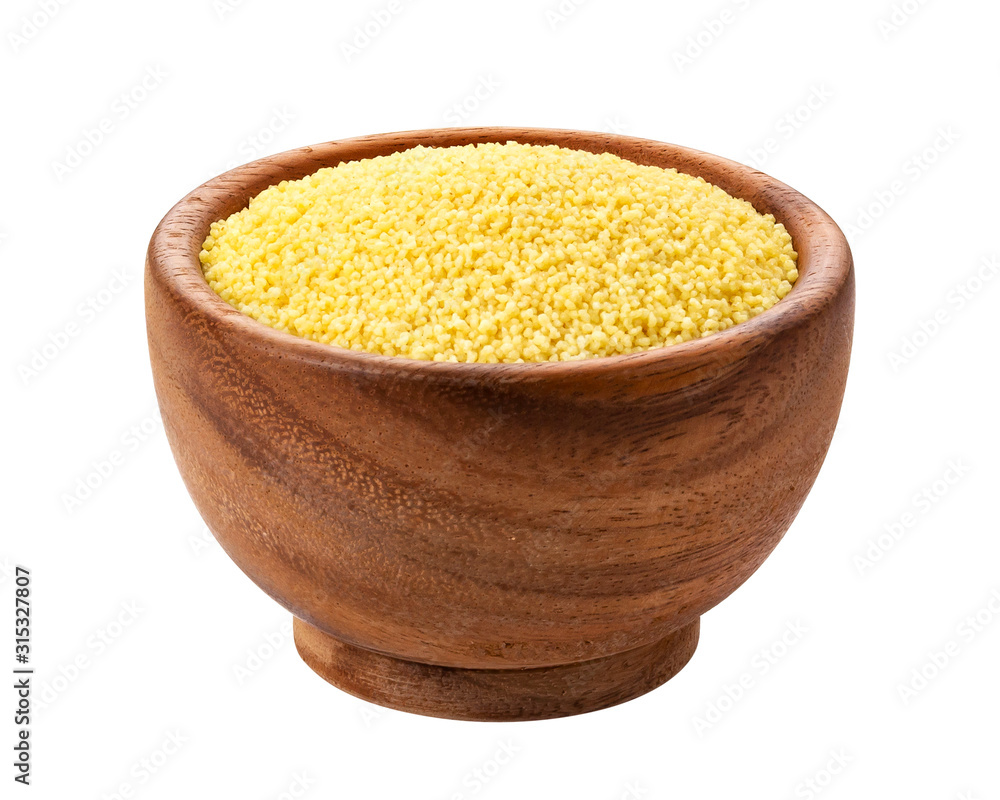 Dry couscous isolated on white background with clipping path Dry couscous isolated on white background with clipping path