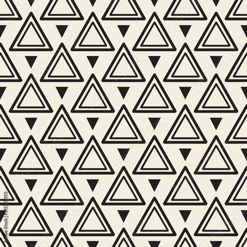 seamless monochrome pattern background with triangle shape