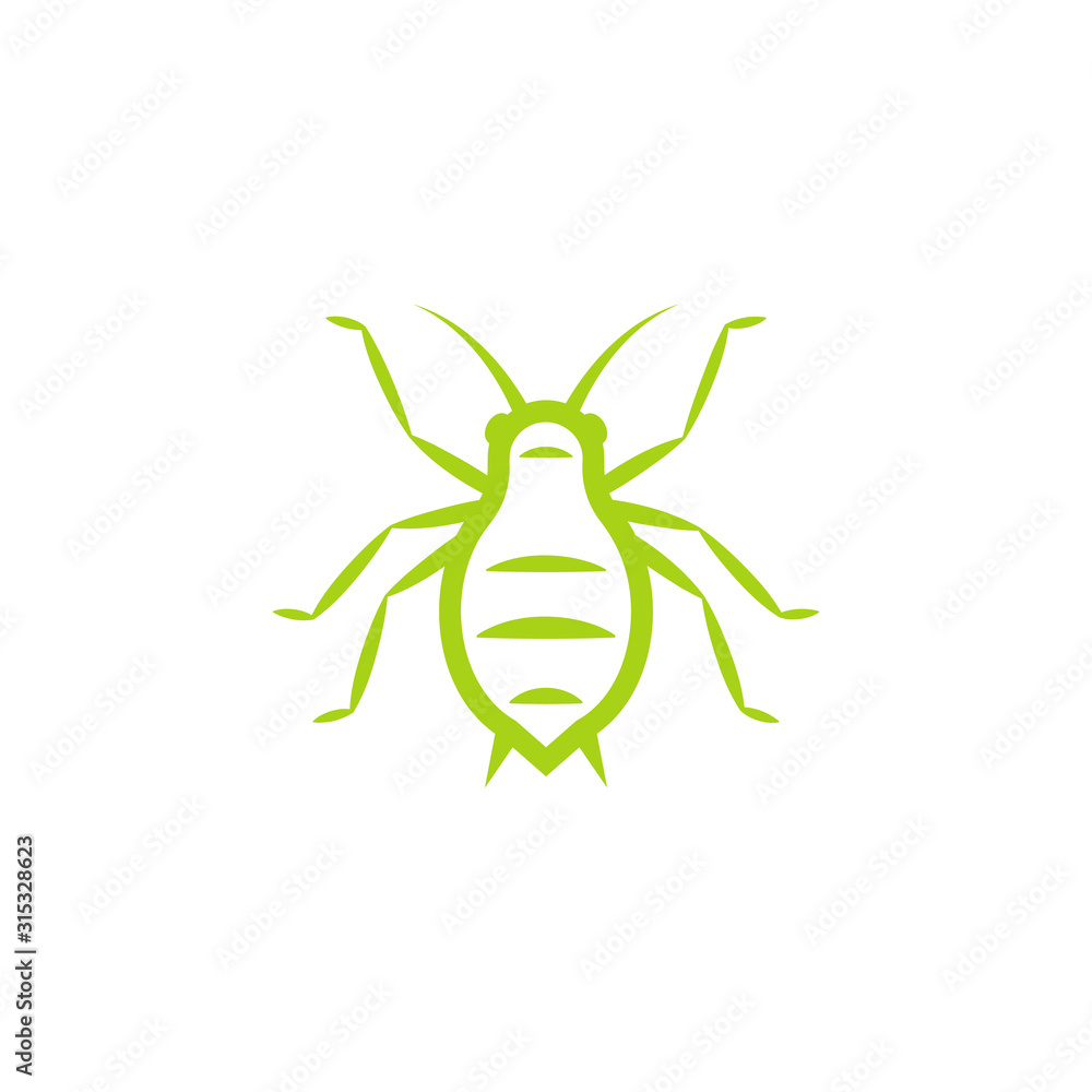 Aphid green outline icon. Clipart image isolated on white background Aphid green outline icon. Clipart image isolated on white background