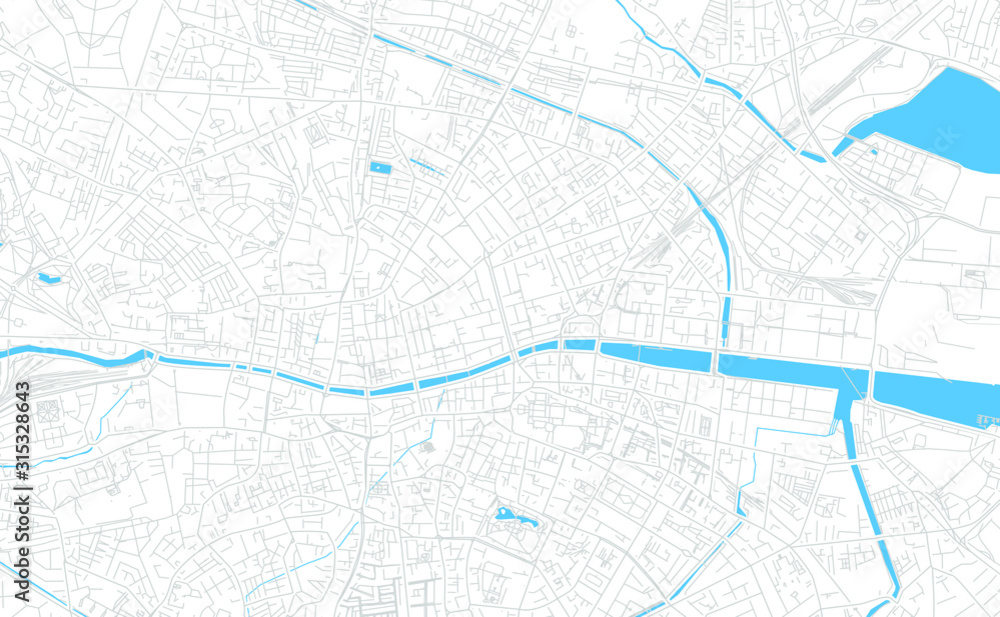 Naklejka premium Dublin, Ireland bright vector map