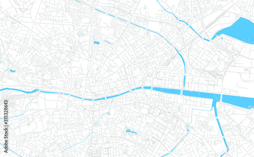 Dublin, Ireland bright vector map
