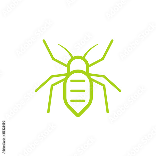 Aphid insect pictogram. Clipart image isolated on white background