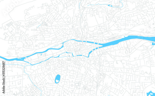 Cork, Ireland bright vector map