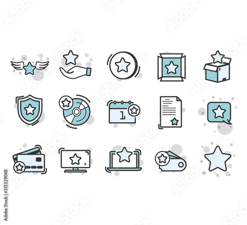 Loyalty line icons.