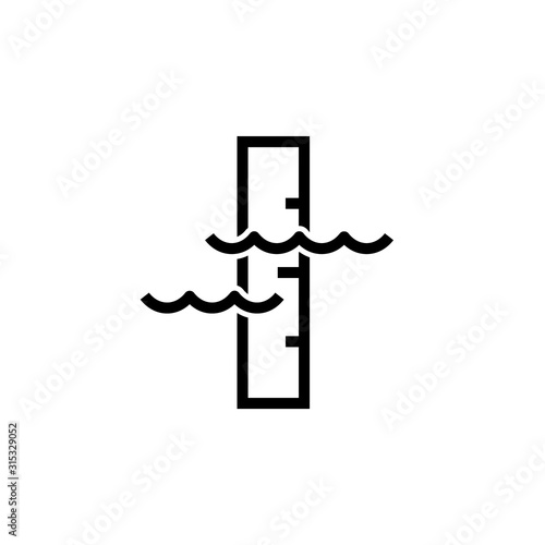 Water level sensor icon. Clipart image isolated on white background