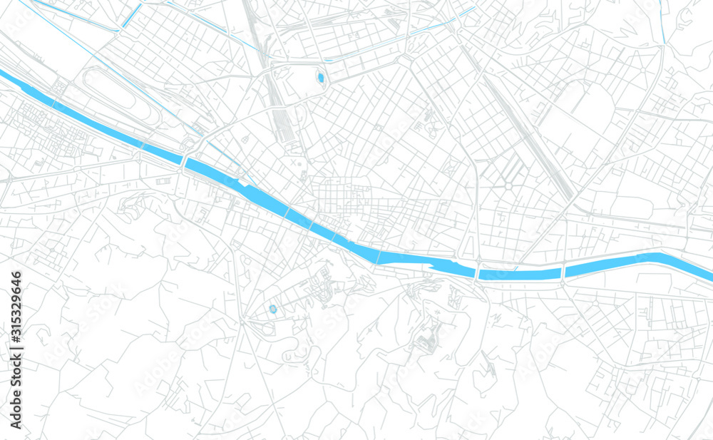 Fototapeta premium Florence, Italy bright vector map