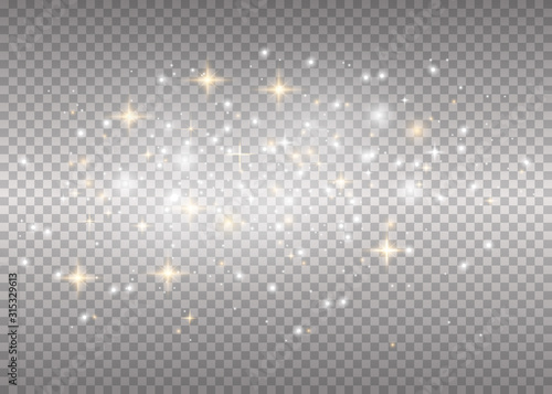White sparks glitter