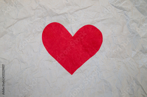 Red paper heart