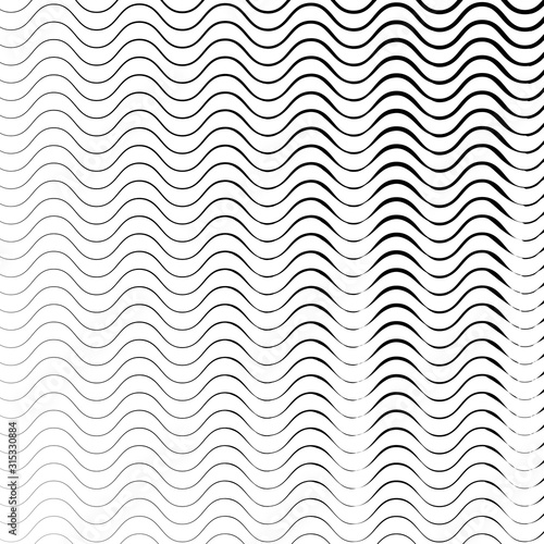 Wavy linear pattern vector design. Stripped wave backdrop.