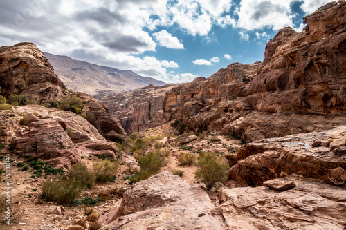 Typical Rocks in Petra, Jordan