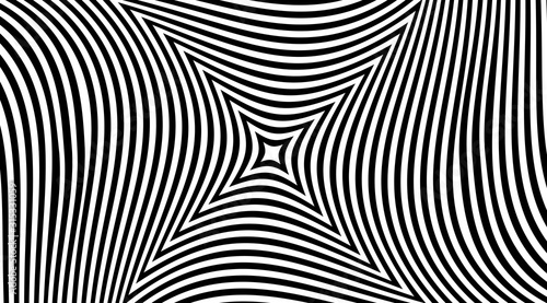Star optical illusion stripped pattern vector design.