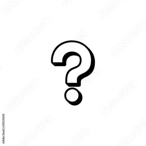 Question mark icon vector sign. Support symbol.