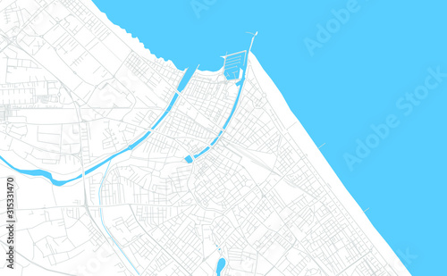 Rimini, Italy bright vector map